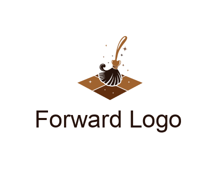 mop cleaning the floor logo for cleaning or janitorial service