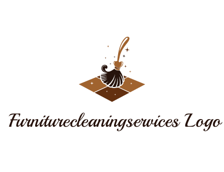 mop cleaning the floor logo for cleaning or janitorial service