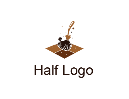 mop cleaning the floor logo for cleaning or janitorial service