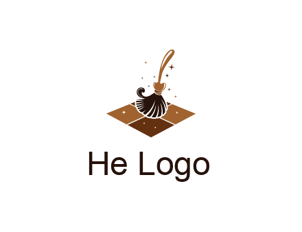 mop cleaning the floor logo for cleaning or janitorial service