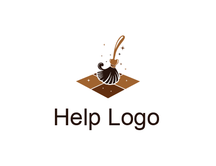 mop cleaning the floor logo for cleaning or janitorial service