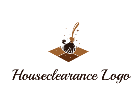 mop cleaning the floor logo for cleaning or janitorial service
