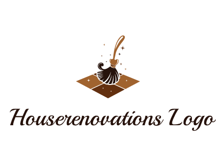 mop cleaning the floor logo for cleaning or janitorial service