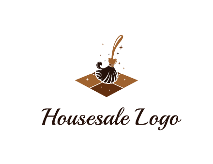 mop cleaning the floor logo for cleaning or janitorial service