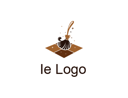 mop cleaning the floor logo for cleaning or janitorial service