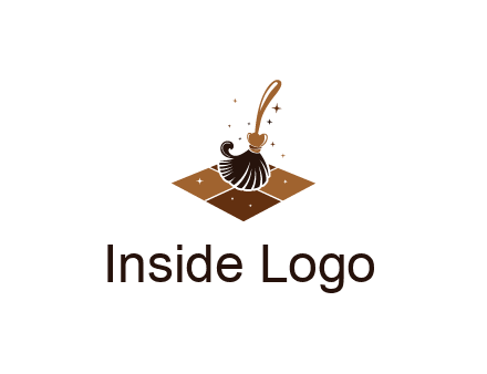 mop cleaning the floor logo for cleaning or janitorial service