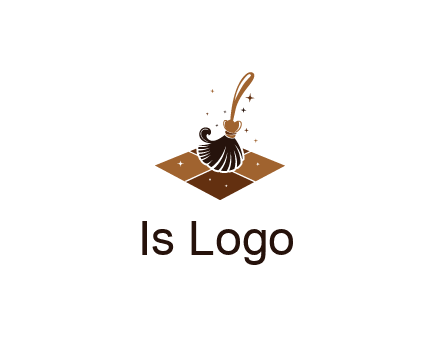 mop cleaning the floor logo for cleaning or janitorial service