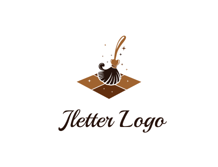 mop cleaning the floor logo for cleaning or janitorial service
