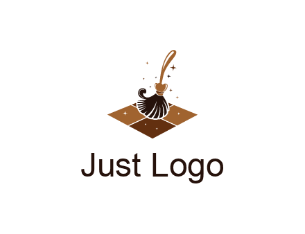 mop cleaning the floor logo for cleaning or janitorial service