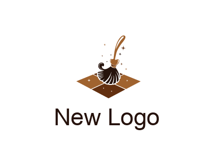 mop cleaning the floor logo for cleaning or janitorial service