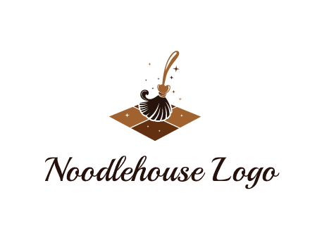 mop cleaning the floor logo for cleaning or janitorial service