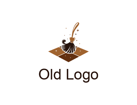 mop cleaning the floor logo for cleaning or janitorial service