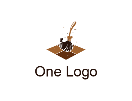 mop cleaning the floor logo for cleaning or janitorial service
