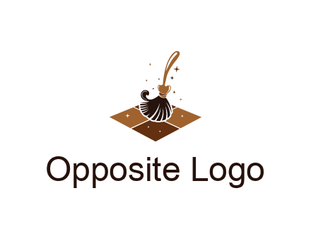 mop cleaning the floor logo for cleaning or janitorial service