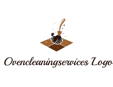 mop cleaning the floor logo for cleaning or janitorial service