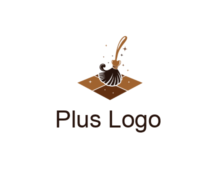 mop cleaning the floor logo for cleaning or janitorial service
