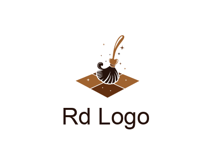 mop cleaning the floor logo for cleaning or janitorial service