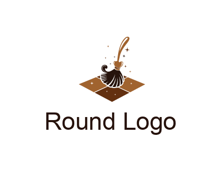 mop cleaning the floor logo for cleaning or janitorial service