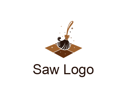 mop cleaning the floor logo for cleaning or janitorial service