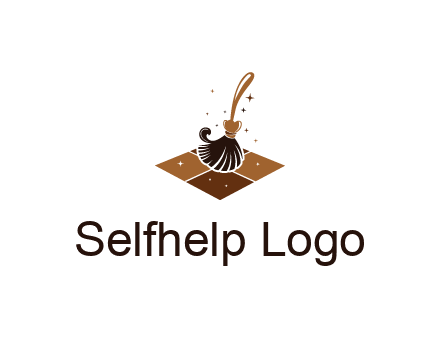 mop cleaning the floor logo for cleaning or janitorial service