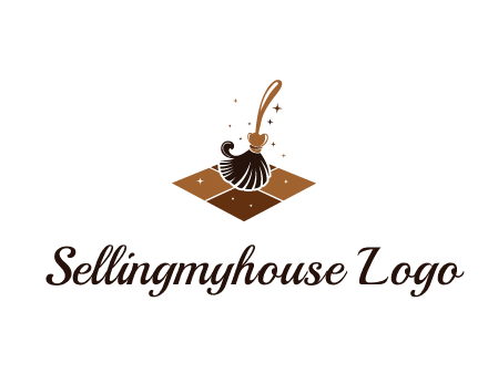 mop cleaning the floor logo for cleaning or janitorial service
