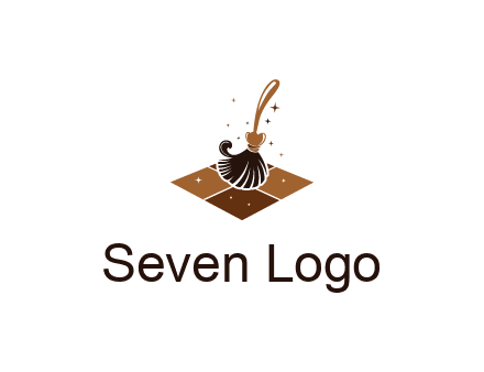 mop cleaning the floor logo for cleaning or janitorial service
