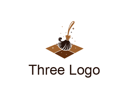 mop cleaning the floor logo for cleaning or janitorial service