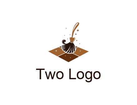 mop cleaning the floor logo for cleaning or janitorial service