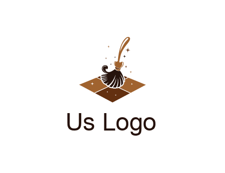 mop cleaning the floor logo for cleaning or janitorial service