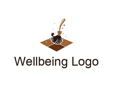 mop cleaning the floor logo for cleaning or janitorial service