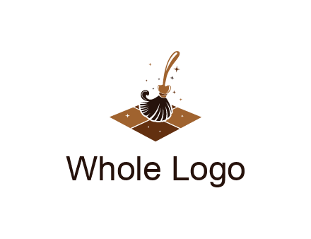 mop cleaning the floor logo for cleaning or janitorial service