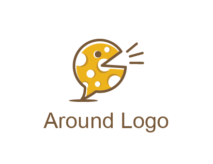 chat or speech bubble made of cheese logo