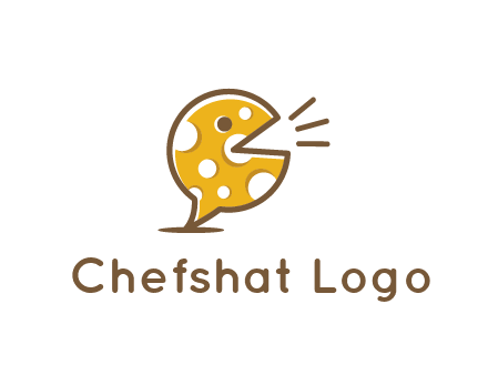 chat or speech bubble made of cheese logo
