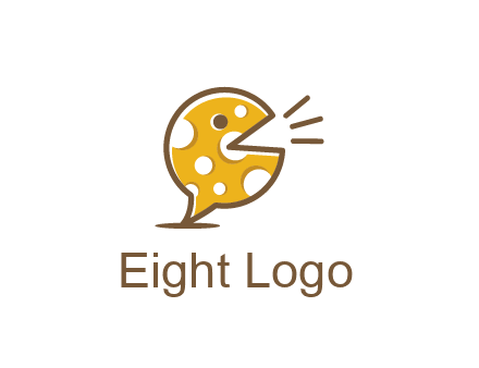 chat or speech bubble made of cheese logo