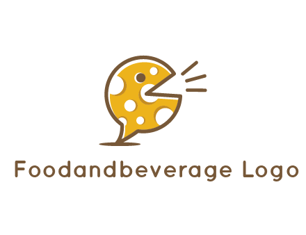 chat or speech bubble made of cheese logo