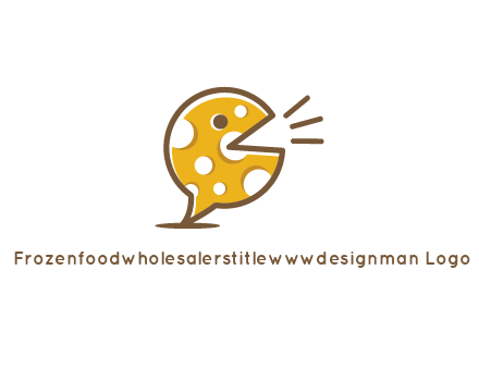 chat or speech bubble made of cheese logo