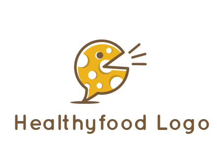 chat or speech bubble made of cheese logo