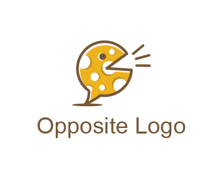 chat or speech bubble made of cheese logo