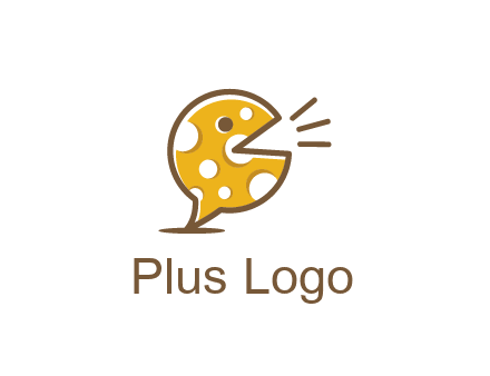chat or speech bubble made of cheese logo