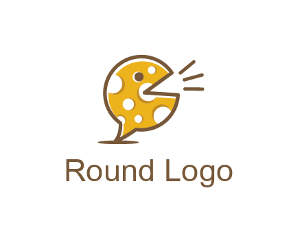 chat or speech bubble made of cheese logo
