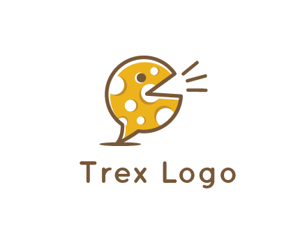 chat or speech bubble made of cheese logo
