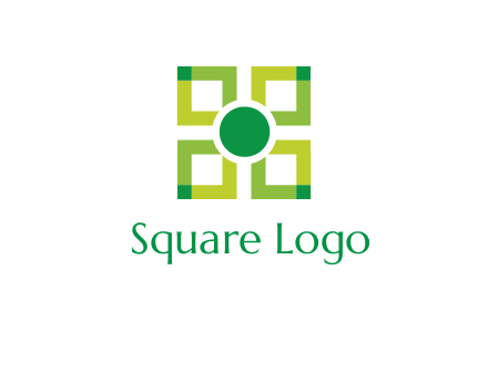flower made of squares logo