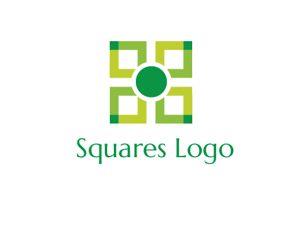 flower made of squares logo