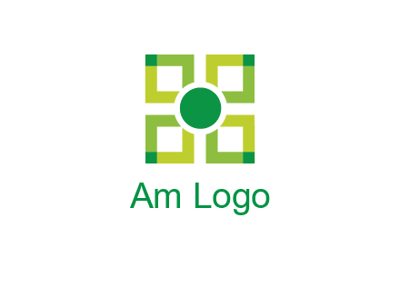 flower made of squares logo