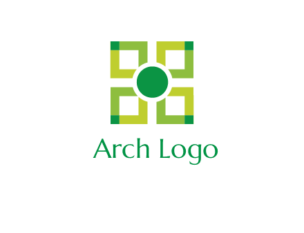 flower made of squares logo