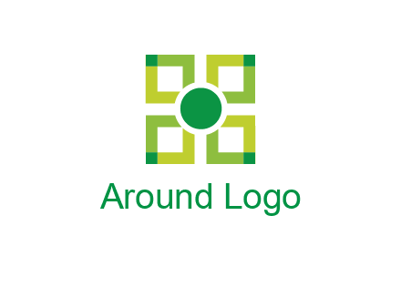 flower made of squares logo