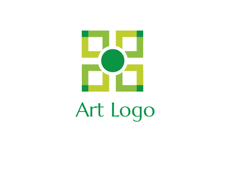 flower made of squares logo