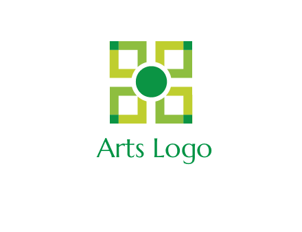 flower made of squares logo