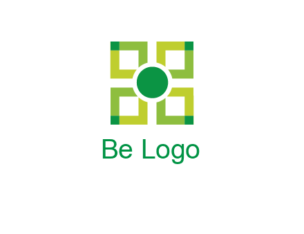 flower made of squares logo