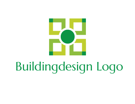 flower made of squares logo